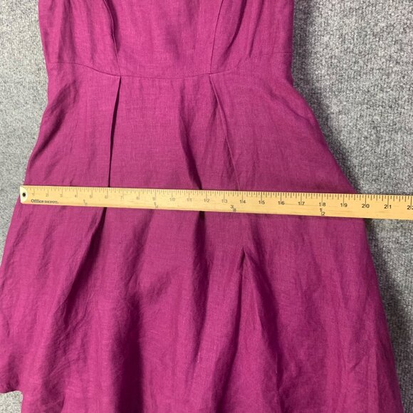 New $169 Banana Republic Kenza Linen Mini Dress in Berry Delicious Size 2 - Picture 7 of 15